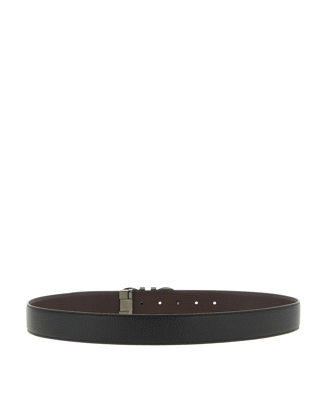 Ferragamo White Reversible Belt for men