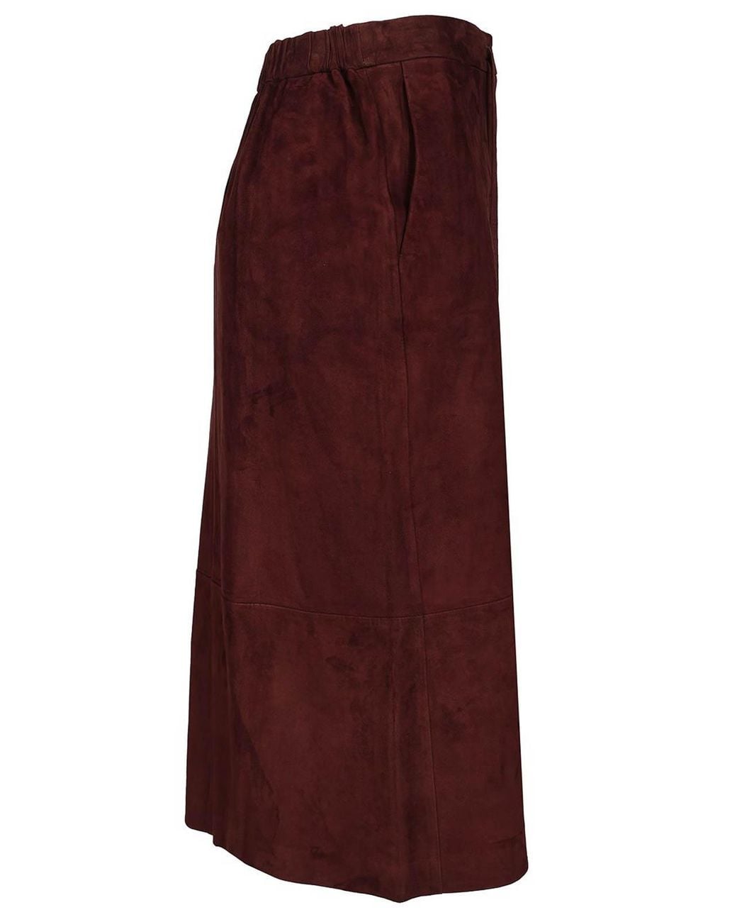 Max Mara Purple Suede Longuette Skirt