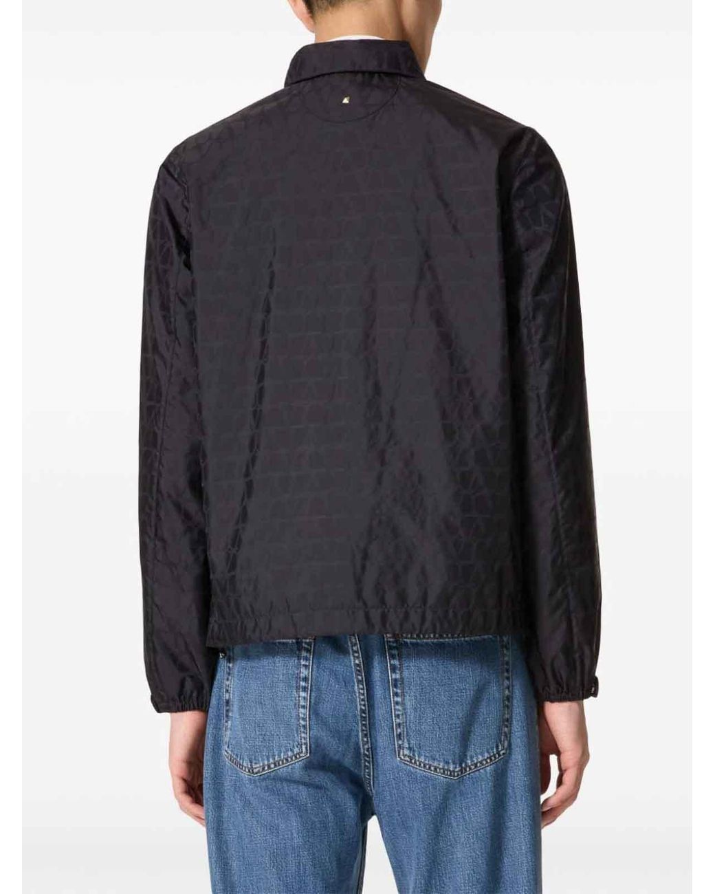 Valentino Black Nylon Windbreaker Jacket for men