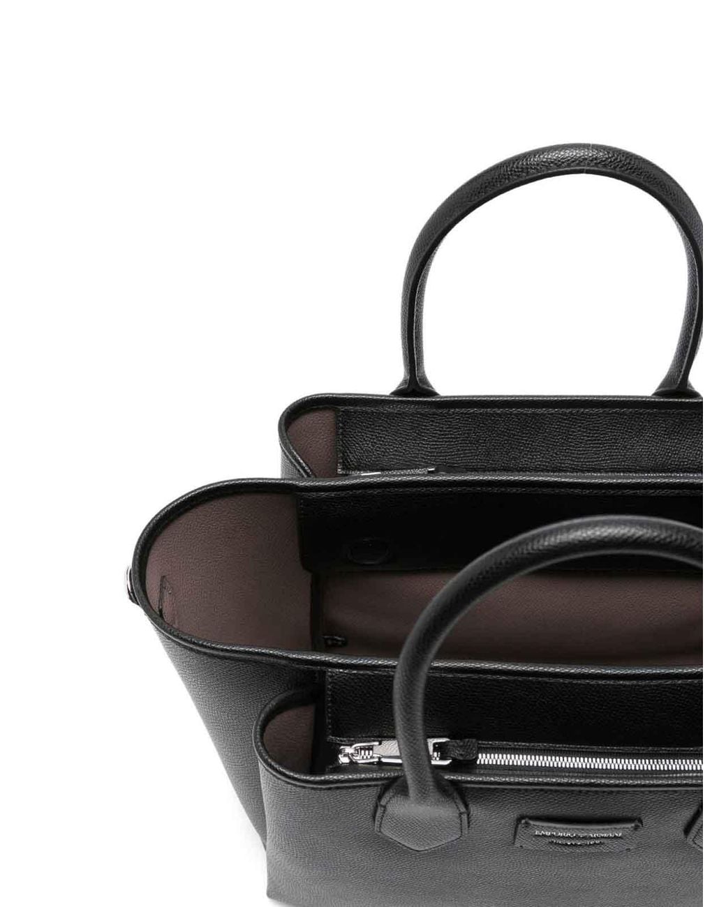 Emporio Armani Black Medium Tote Bag