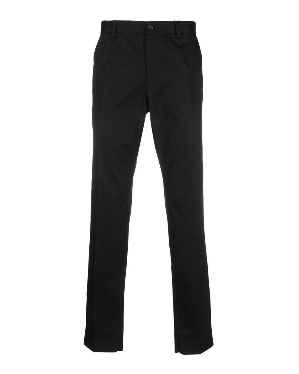 Dolce & Gabbana Black Straight Leg Trousers for men