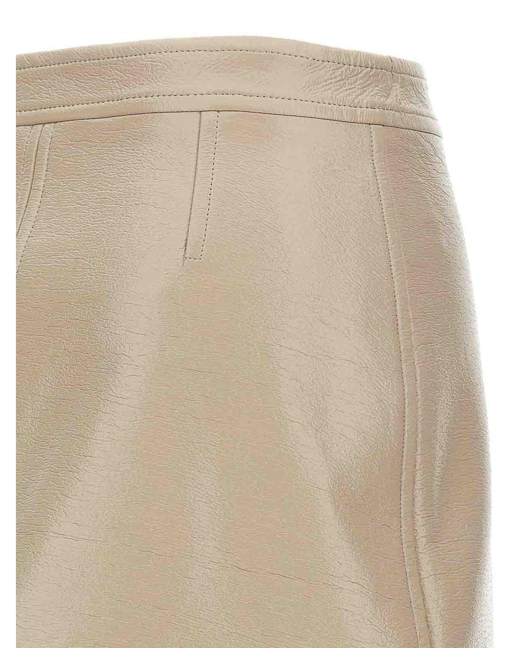 Courreges Natural Reedition Vinyl Skirt