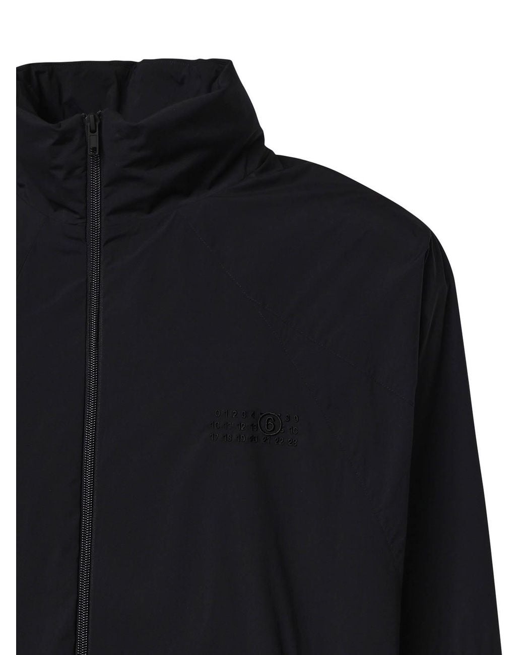 MM6 by Maison Margiela Black Nylon Zip-Up Jacket for men