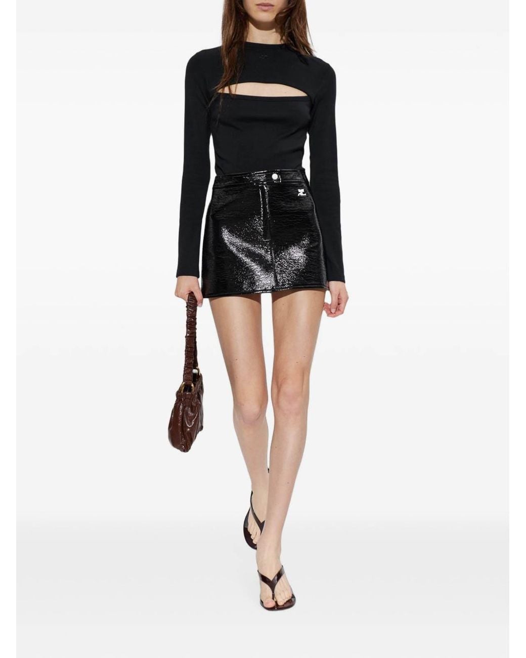 Courreges Black Crew-Neck Sweater