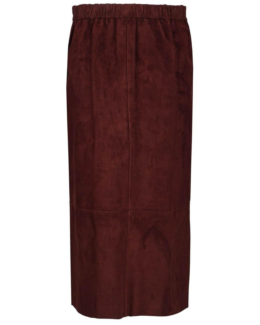 Max Mara Purple Suede Longuette Skirt