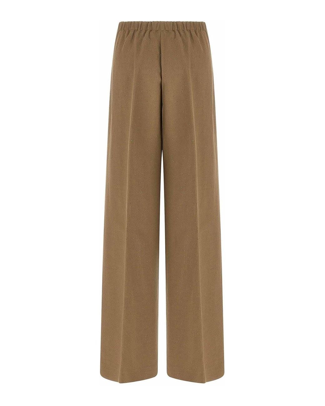 Herno Natural Micro Sequin Viscose-Linen Trousers