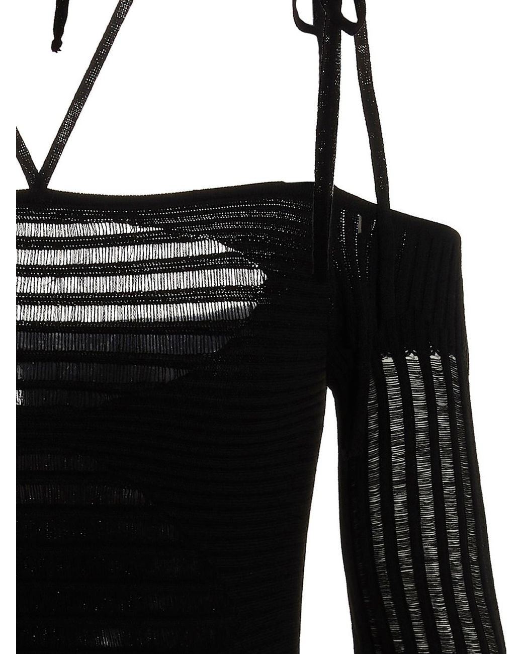 ANDREADAMO Black Cut-Out Dress