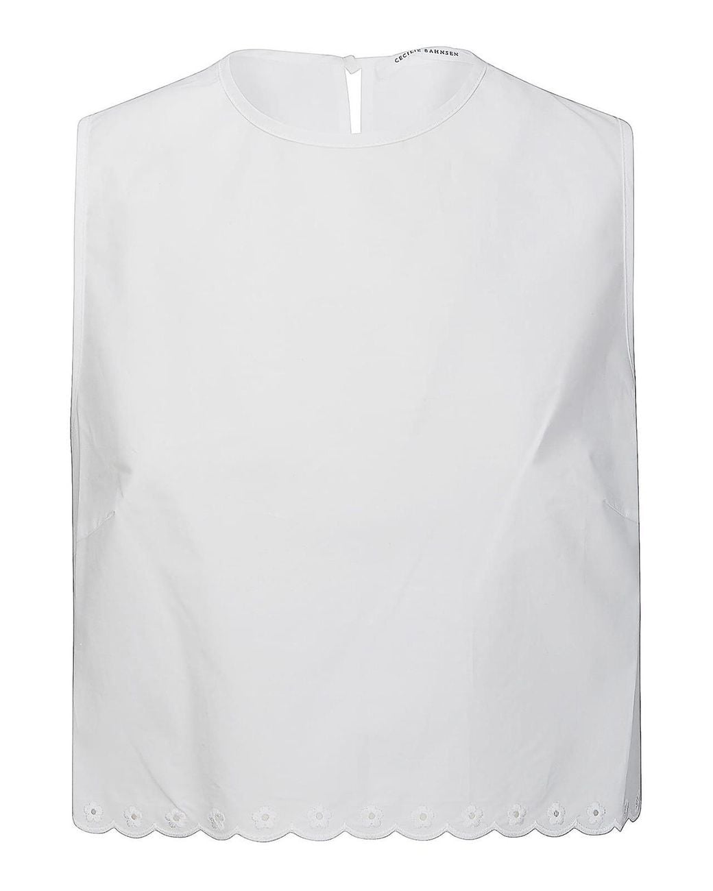 CECILIE BAHNSEN White Cbdeeba Top Broderie Anglaise