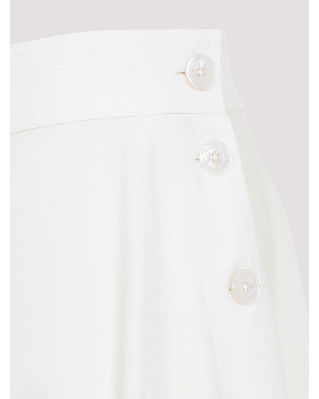 Ralph Lauren White Kenzie Line Skirt