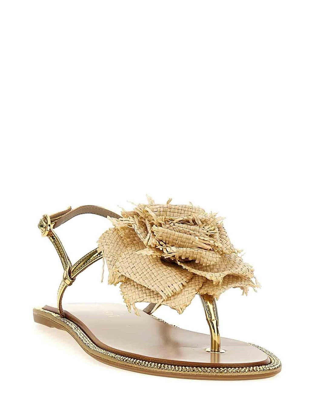 Le Silla Metallic Rose Sandals