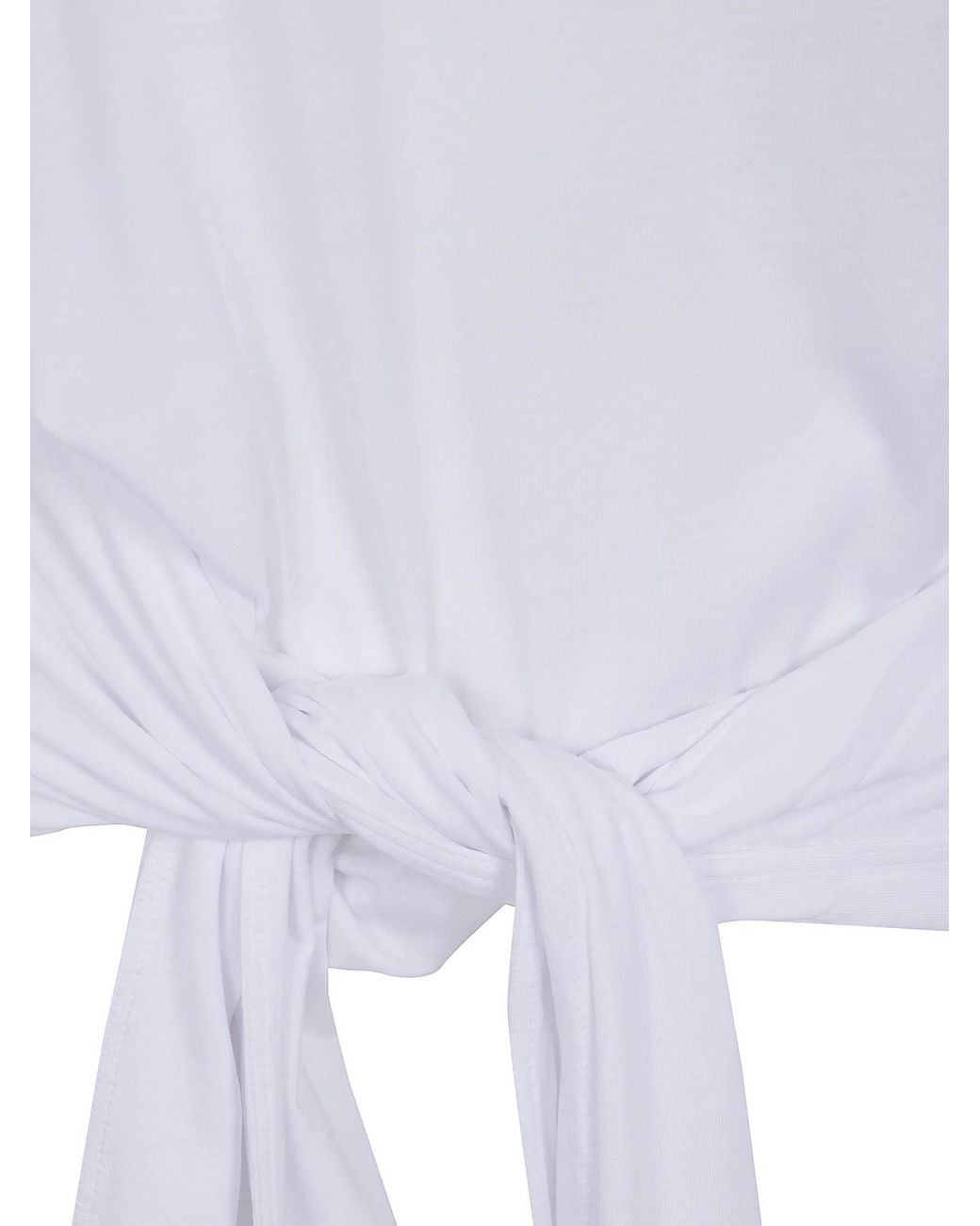Totême White Tie Waist Jersey Top