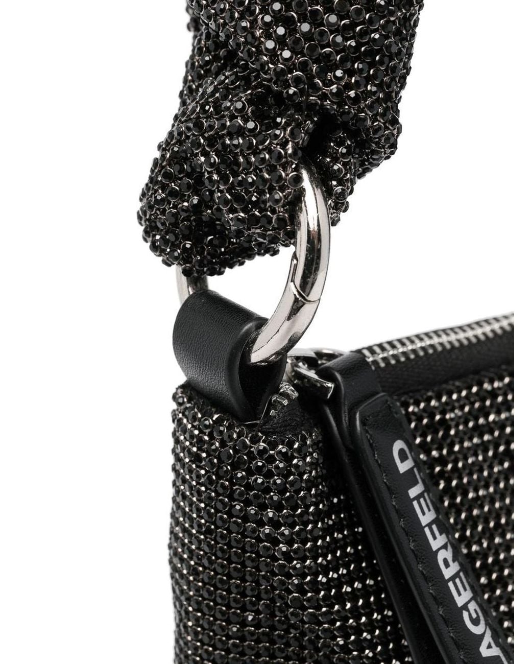 Karl Lagerfeld Black Knotted Bucket Bag