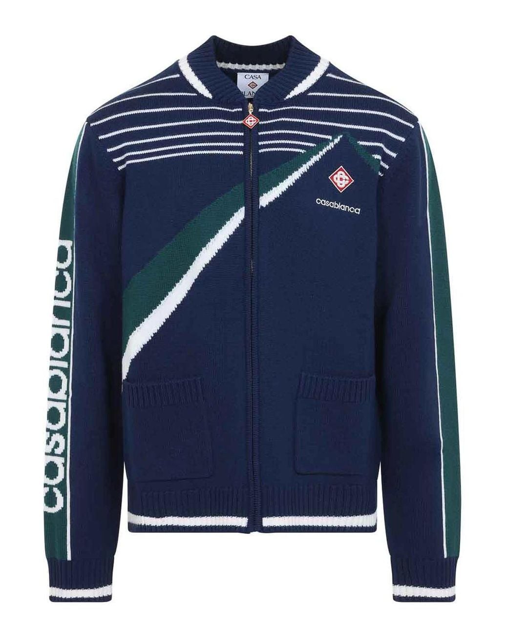 Casablanca Blue Pyramid Jacquard Jacket for men
