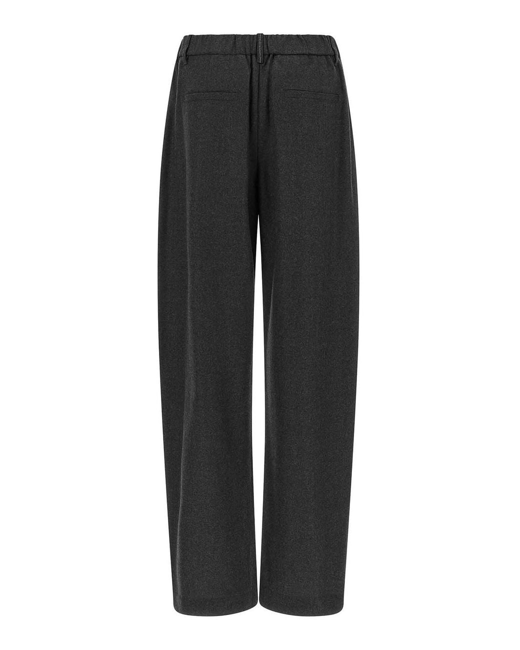 Brunello Cucinelli Black Double Pinch Trousers