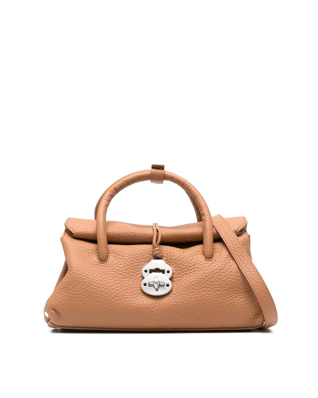 Zanellato Brown Dotta Centauro Small Leather Handbag