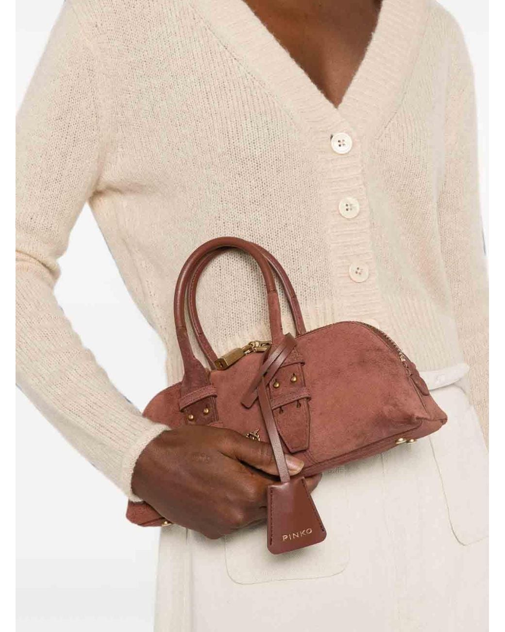 Pinko Brown Bowling Tasche