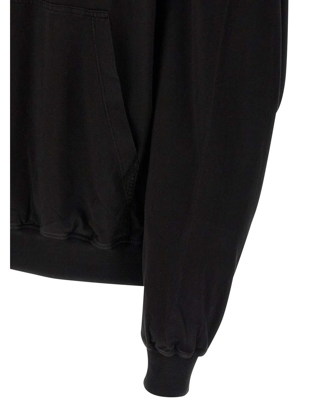 Rick Owens Black Hun Hoodie for men