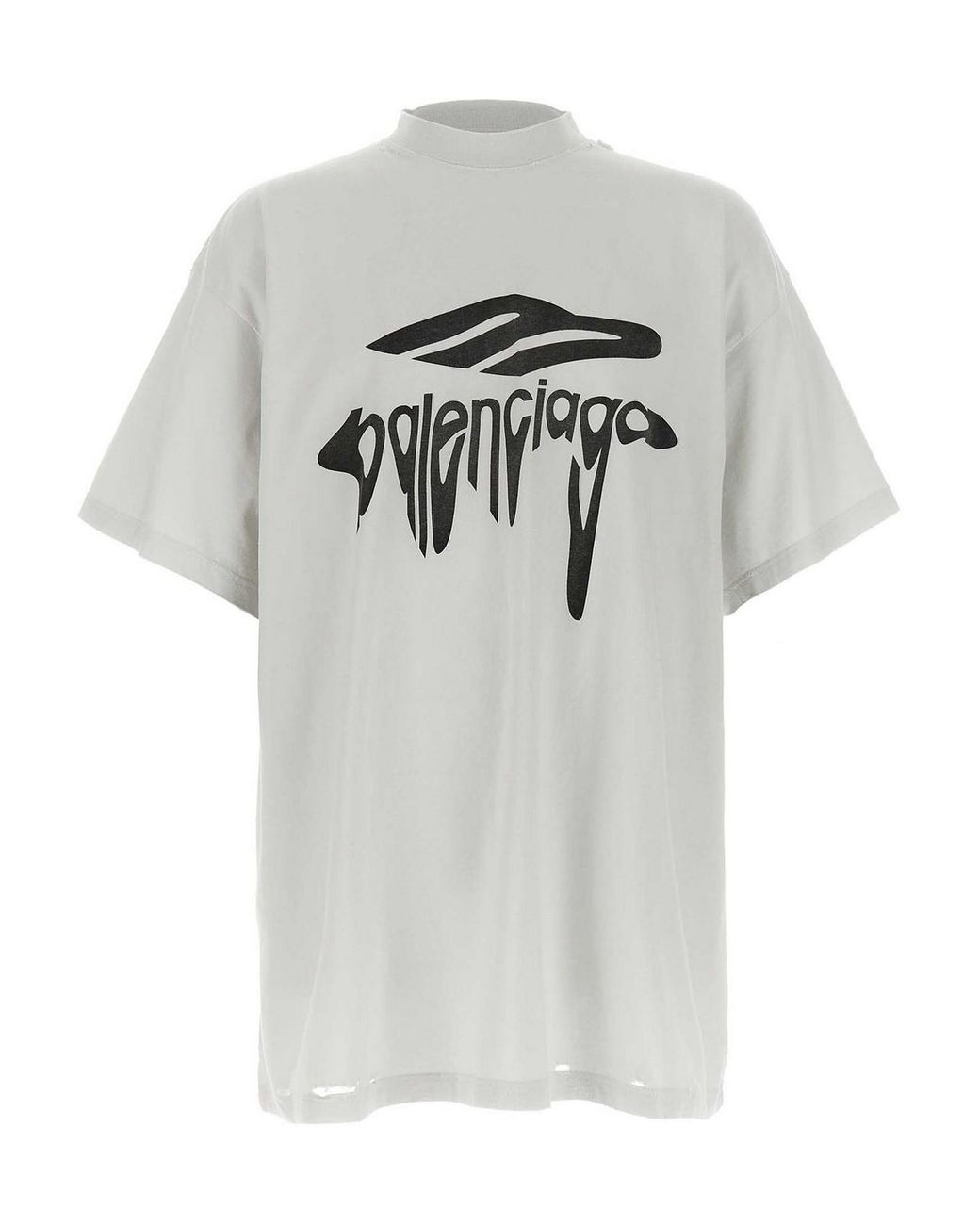 Balenciaga '3B Liquefied' T-Shirt in Gray for Men | Lyst