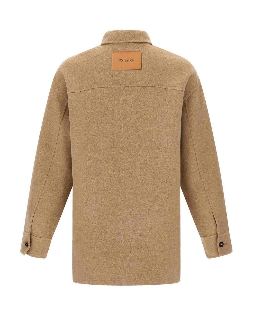 J.W. Anderson Natural Asymmetrical Wool Overshirt for men