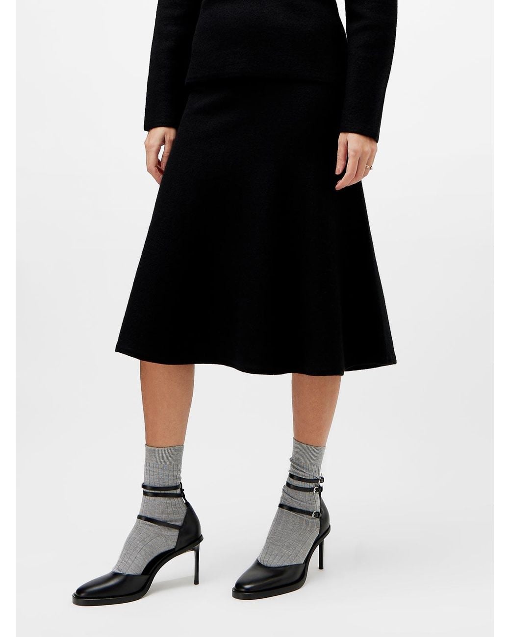 Ann Demeulemeester Black Leather Heels