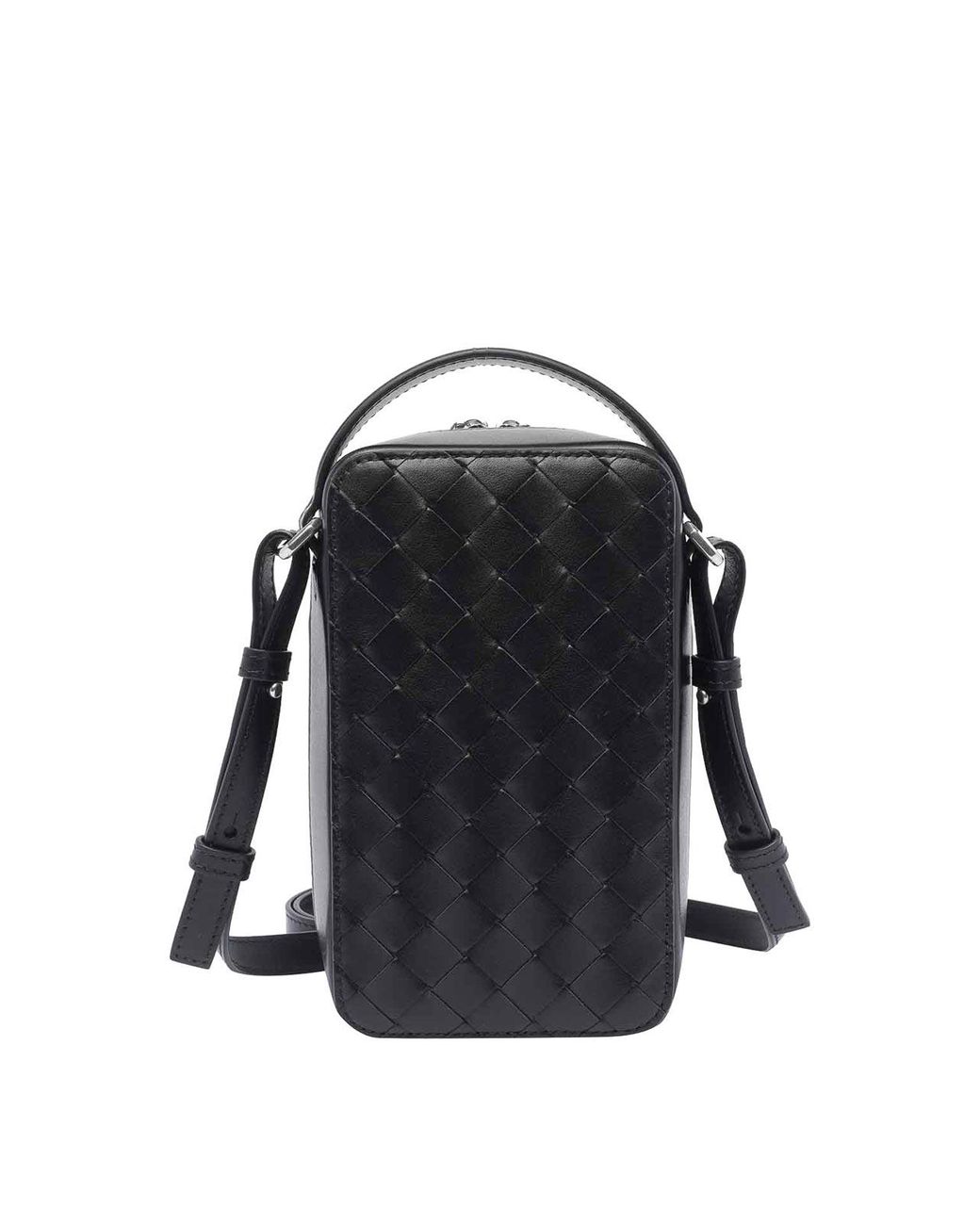 Bottega Veneta Black Getaway Phone Pouch for men