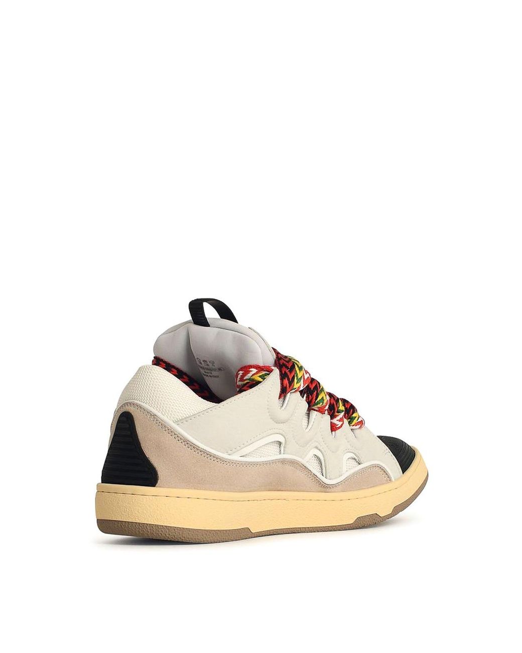 Lanvin Natural Curb Leather Blend Sneakers for men