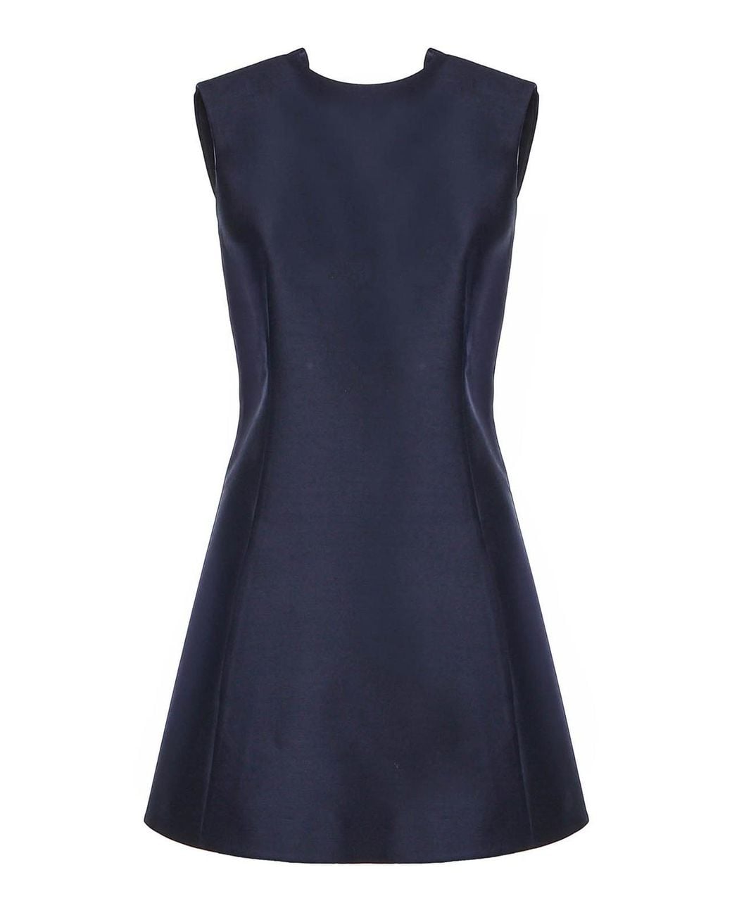 Balenciaga Blue Short Wool And Silk Dress
