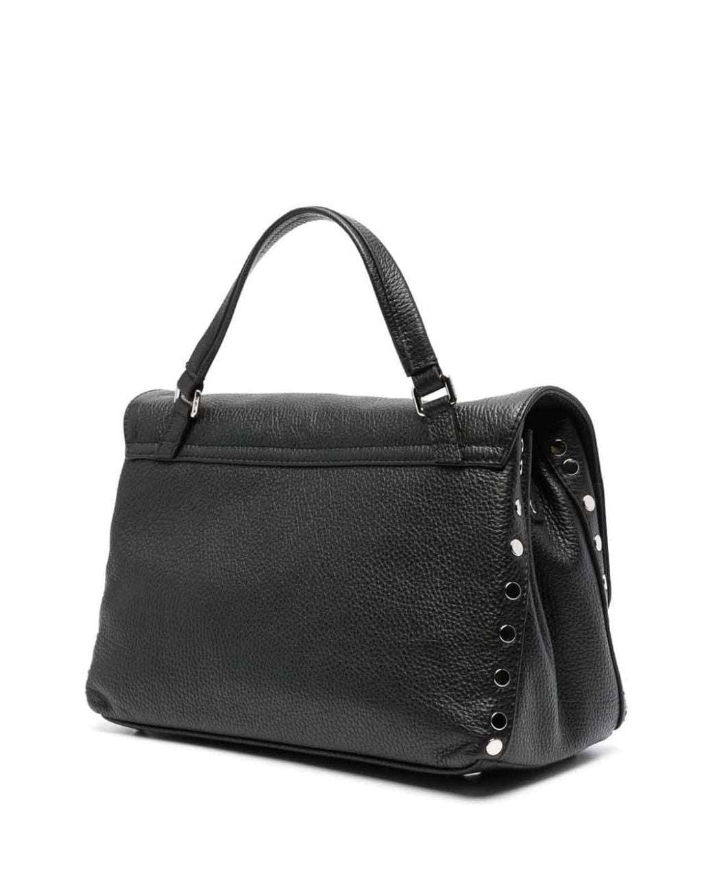 Zanellato Black Small Postina Leather Tote Bag