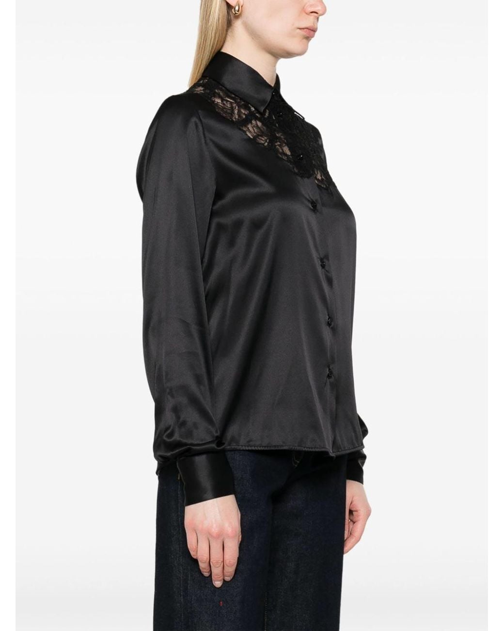 Ermanno Scervino Black Long Sleeve Shirt