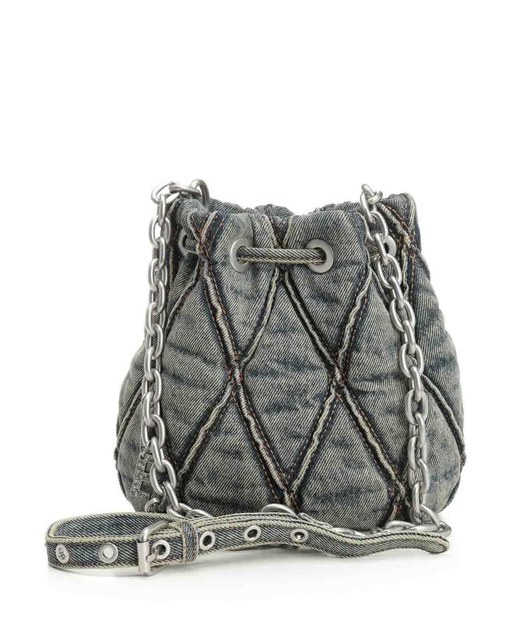 DIESEL Gray Charm-D S-Bucket Bag