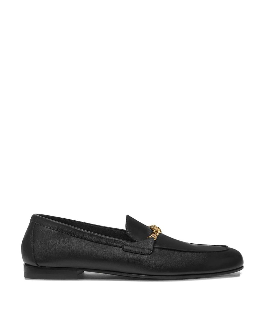 Versace Black Medusa Leather Loafers for men