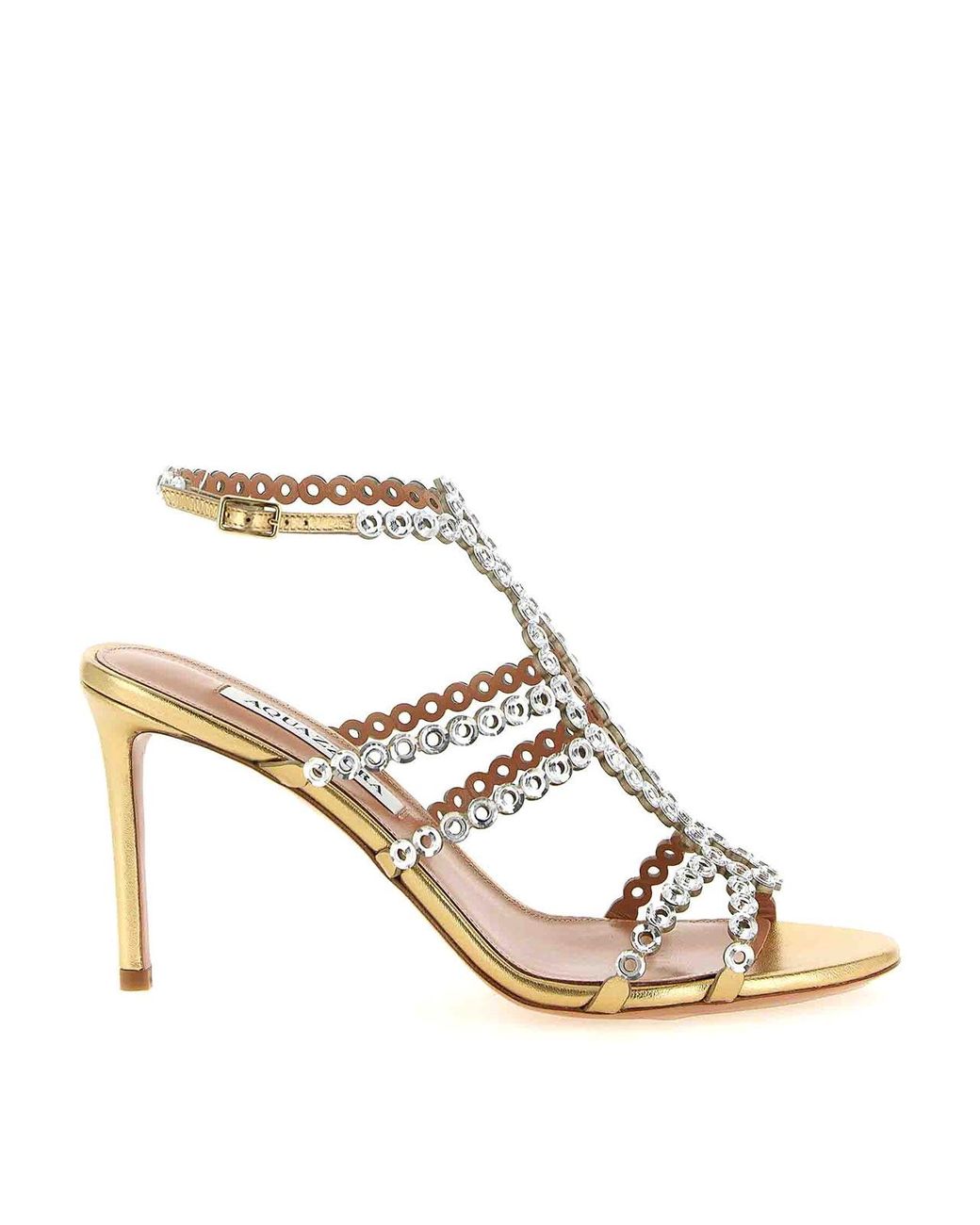 Aquazzura Metallic Mooncrush Sandals