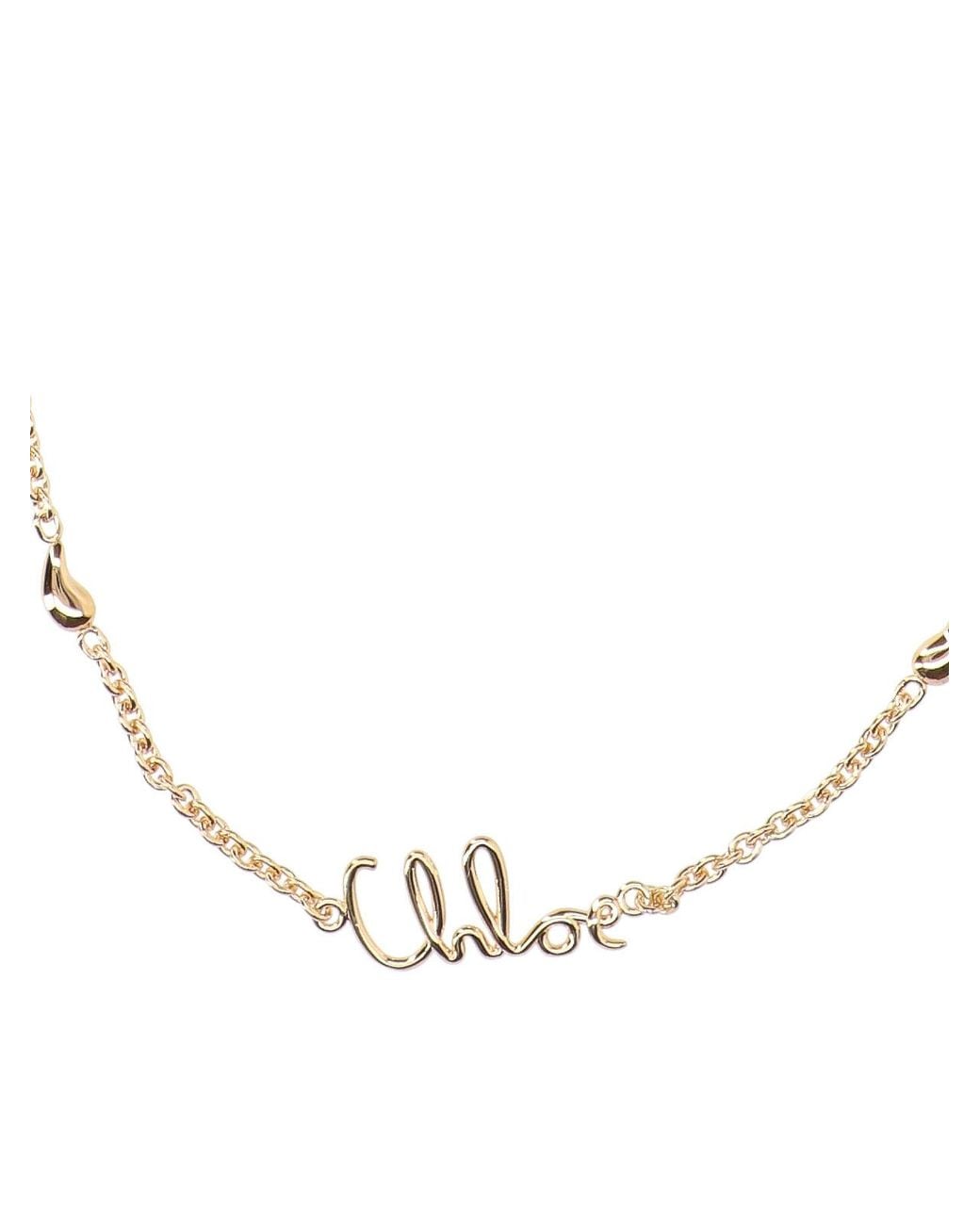 Chloé White 100% Brass Charm Jewelry Necklace