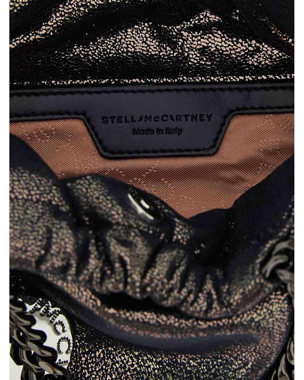 Stella McCartney Black Falabella Mini Drawstring' Crossbody Bag
