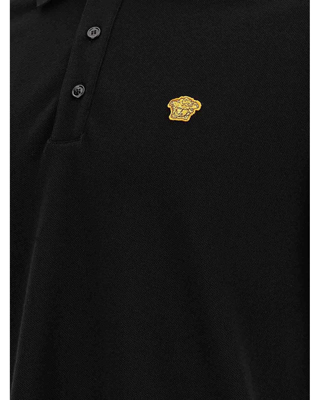 Polo Versace pour homme en coloris Black