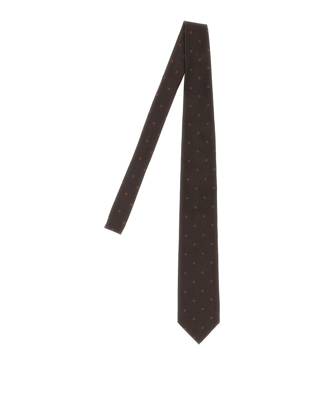 Tom Ford Black Polka Dot Silk Tie for men