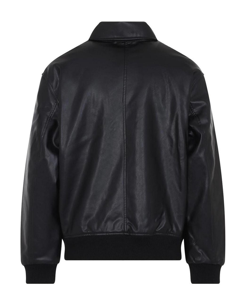 Carhartt Black Arizona Faux Leather Bomber Jacket for men