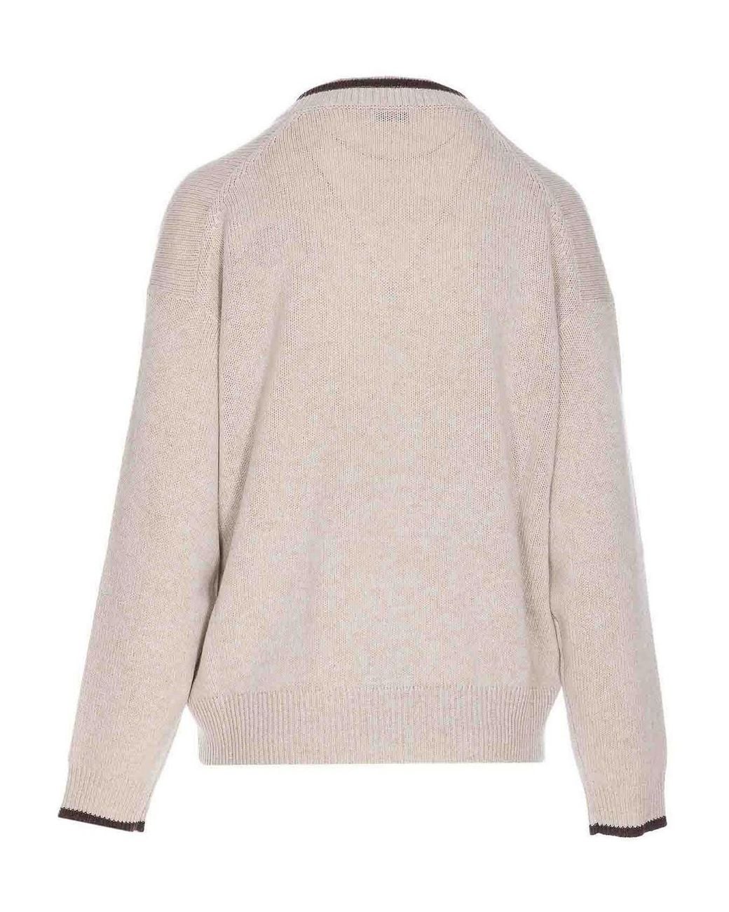 Pull Col Rond Brunello Cucinelli en coloris Natural