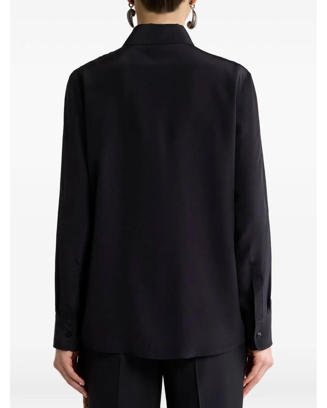 Etro Black Floral Print Shirt