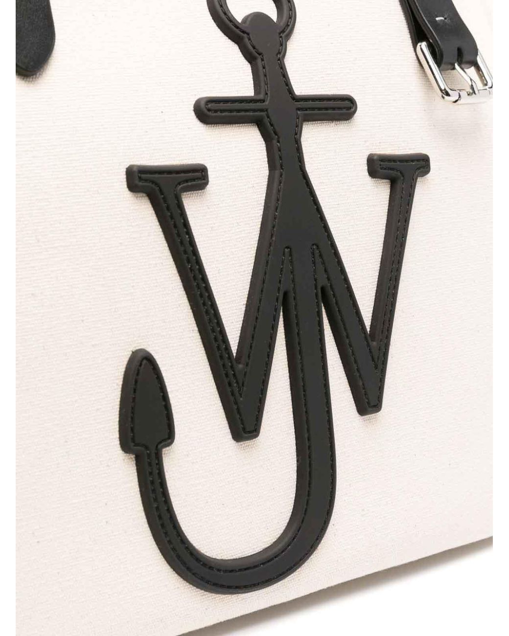 J.W. Anderson White Anchor Logo Shopping Bag
