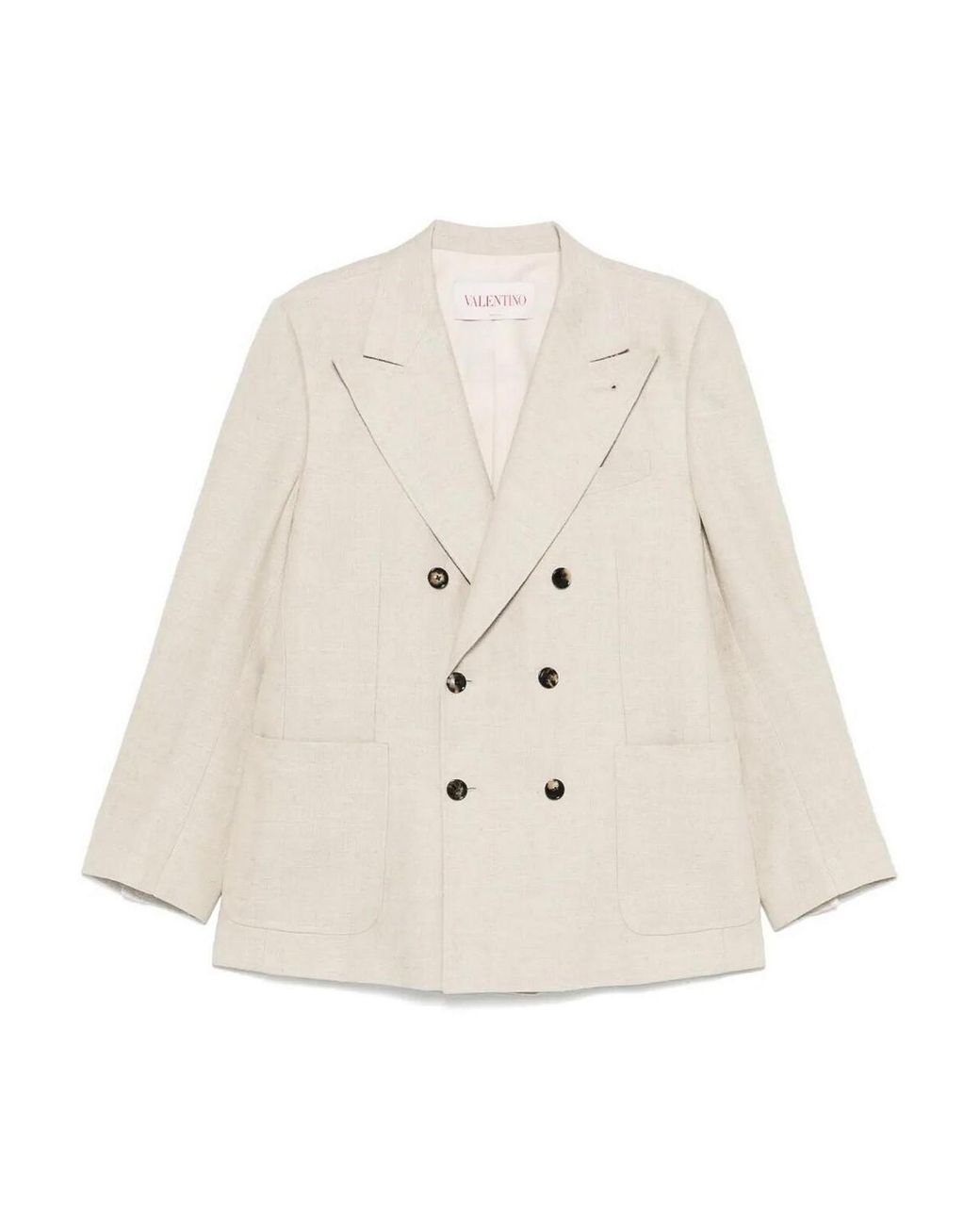 Valentino White Double-Breasted Jacket for men