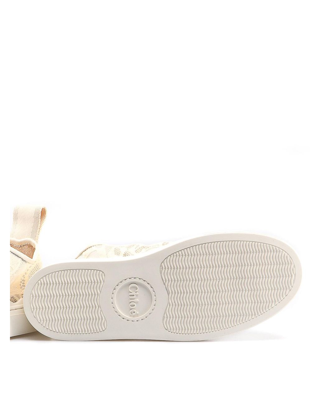 Chloé Natural Lauren Lace Sneakers