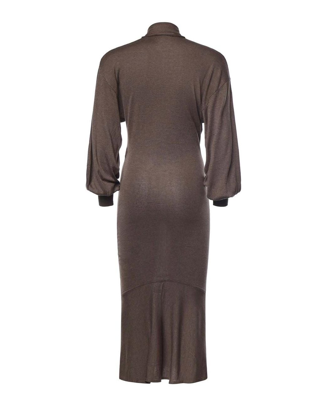 Jacquemus Brown La Robe Maille Losange Silk-Blend Dress
