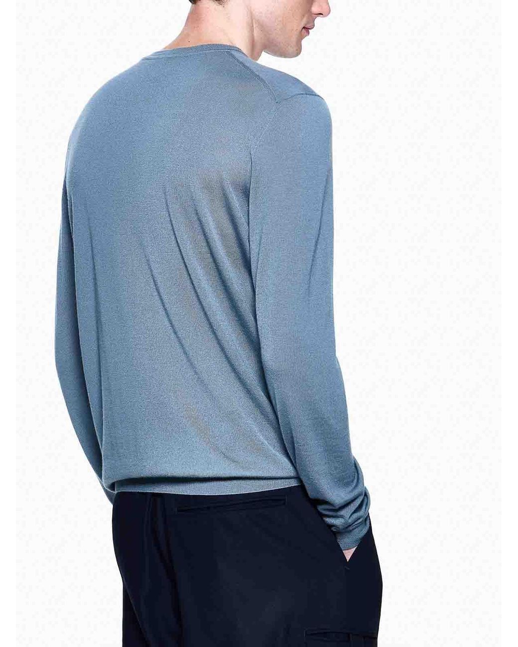 Giorgio Armani Blue Sweater for men