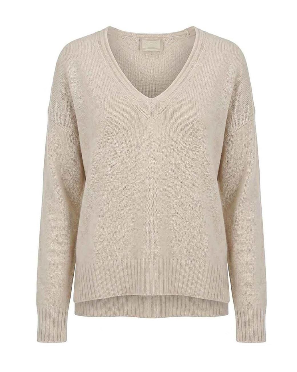 Drumohr Natural V-Neck Sweater