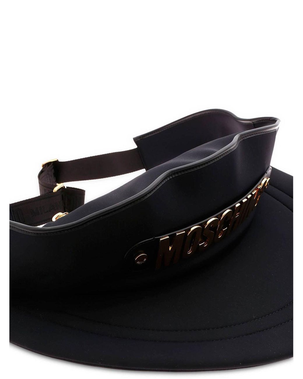 Moschino Black Macro Visor Hat Belt Bag