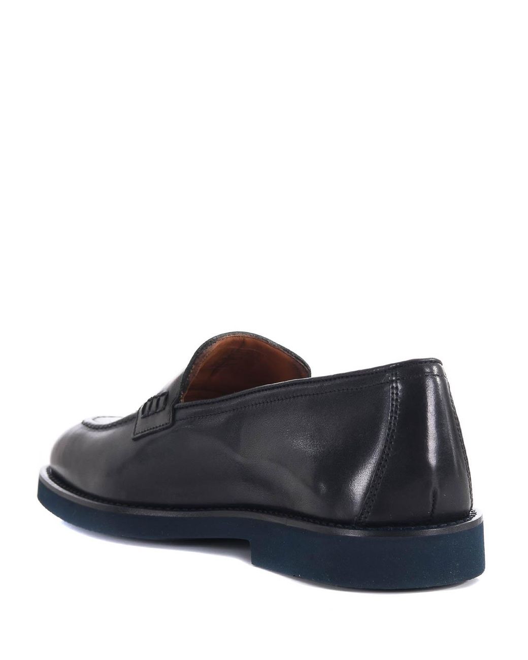 Doucal's Blue Doucals Leather Loafers for men