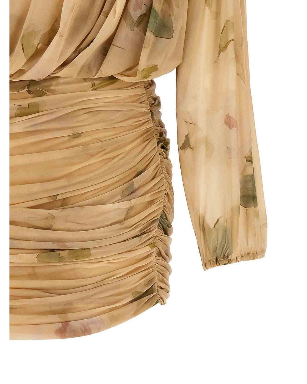 Magda Butrym Natural 'dress 07' Dress Printed With Drapes