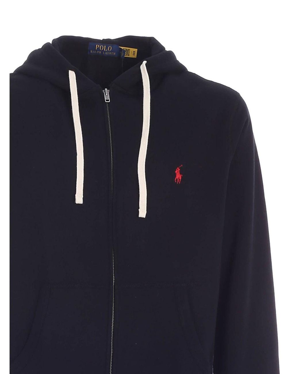 Polo Ralph Lauren Blue Cotton Blend Hooded Sweatshirt for men