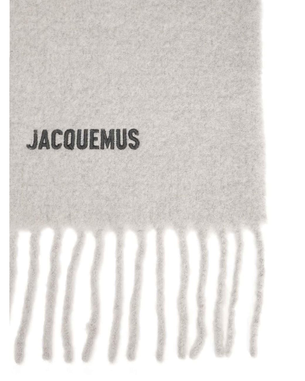 Jacquemus Gray Alpaca Wool Scarf